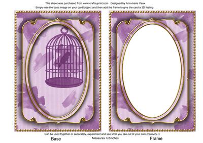 Lilac Birdcage Paint 7x5in Shaker Base and Frame
