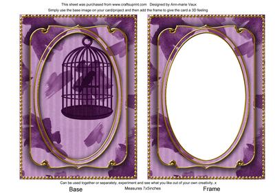 Deep Purple Birdcage Paint 7x5in Shaker Base and Frame