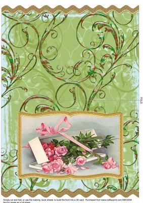 Flower Box Wavy Book Card