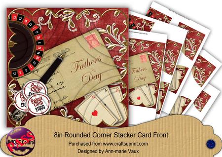 Red Roulette Fathers Day 8in Round Corner Stacker Kit