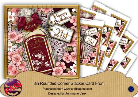 Blossom Perfume 21st Birthday 8in Round Corner Stacker Kit