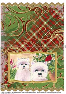Beautiful Westies Wavy Edge Book Card