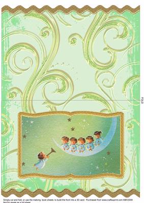 Singing Angels Wavy Edge Card