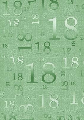 Mint Green Metallic 18th Birthday A4 Backing Paper