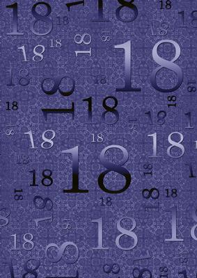 Dark Blue Metallic 18th Birthday A4 Backing Paper