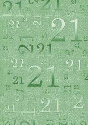 Mint Green Metallic 21st Birthday A4 Backing Paper