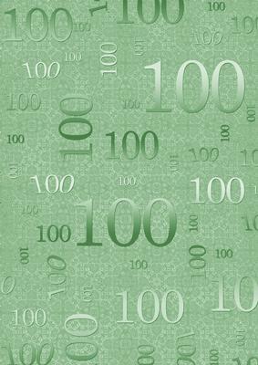 Mint Green Metallic 100th Birthday A4 Backing Paper