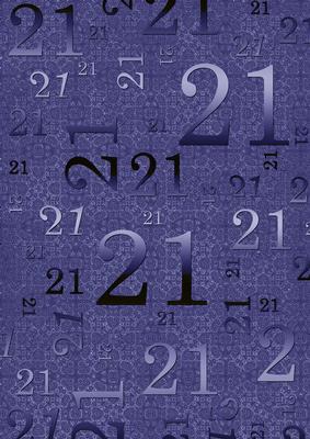Dark Blue Metallic 21st Birthday A4 Backing Paper