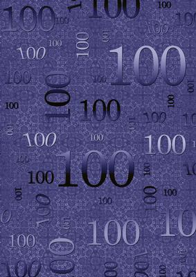Dark Blue Metallic 100th Birthday A4 Backing Paper