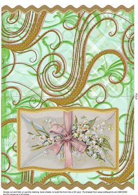 Lily of the Valley Wavy Book Card