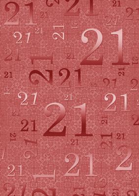 Red Metallic 21st Birthday A4 Backing Paper