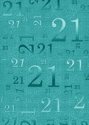 Teal Metallic 21st Birthday A4 Backing Paper