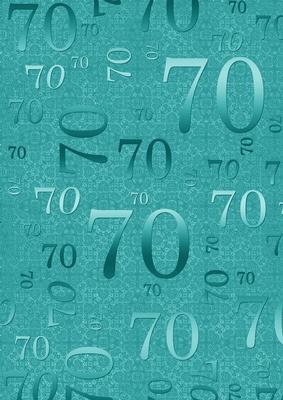 Teal Metallic 70th Birthday A4 Backing Paper