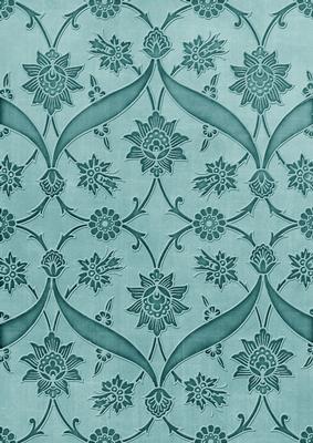 Dusky Teal Floral Entwined Embossed A4 Backing Paper