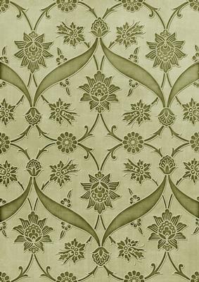 Olive Floral Entwined Embossed A4 Backing Paper