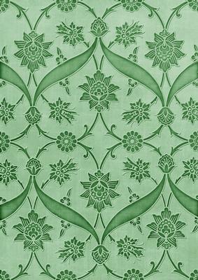 Mid Green Floral Entwined Embossed A4 Backing Paper
