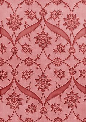 Red Floral Entwined Embossed A4 Backing Paper