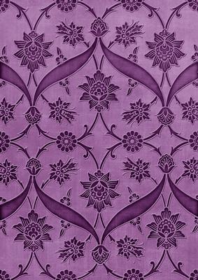 Purple Floral Entwined Embossed A4 Backing Paper