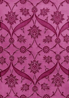 Cerise Floral Entwined Embossed A4 Backing Paper