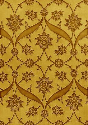Gold Floral Entwined Embossed A4 Backing Paper