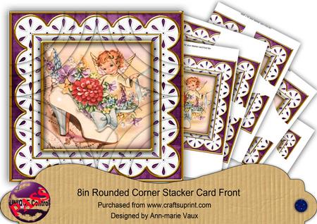 The Shoe Fairy Purple 8in All 4 Rounded Corner Stacker Kit