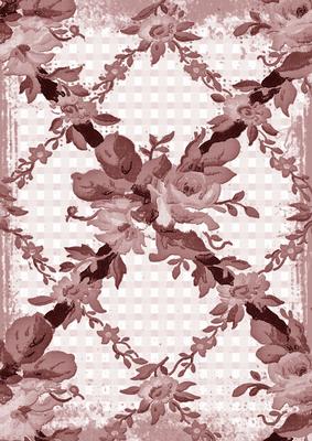 Dusky Pink Grunge Rose Check A4 Backing Paper