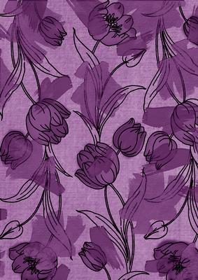 Purple Painted Tulips A4 Backing Paper