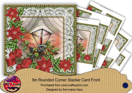Green Lantern Poinsettia 8in All 4 Round Corner Stacker Kit