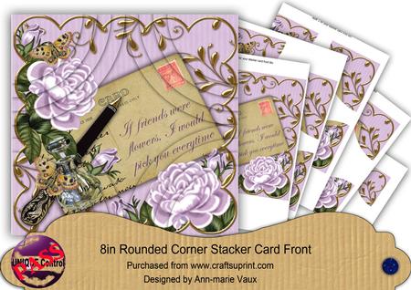 Lilac Rose If Friends -  8in All 4 Round Corner Stacker Kit