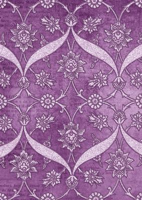 Lilac Entwined Glitter Floral A4 Backing Paper