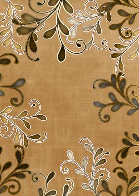 Vintage Tea Coloured Gold Swirl A4 Backing Paper