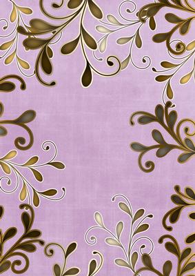 Lilac Coloured Gold Swirls A4 Backing Paper