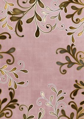 Dusky Pink Coloured Gold Swirls A4 Backing Paper