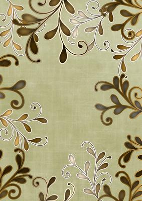 Olive Coloured Gold Swirls A4 Backing Paper