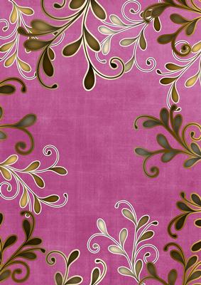 Cerise Coloured Gold Swirls A4 Backing Paper