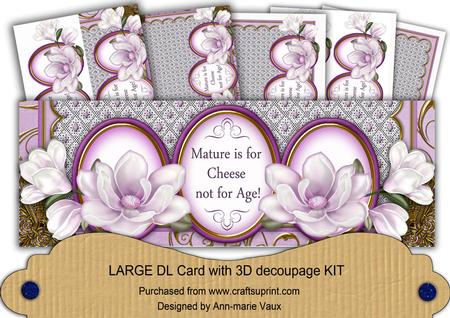 Lilac Magnolia Mature Cheese Large Dl Card Kit