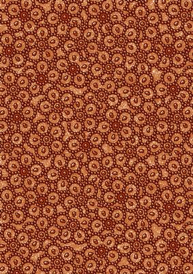 Burnt Orange Dark Beaded Flower A4 Backing Paper