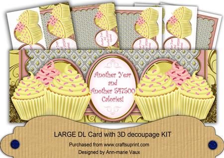 Lemon Cupcake Another 547500 Calories Large Dl Card Kit