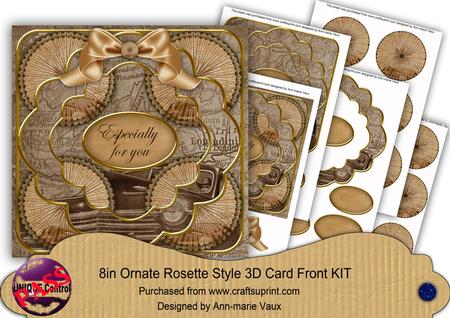 Duotone Car Especially for You Rosette 8in Card Front Kit