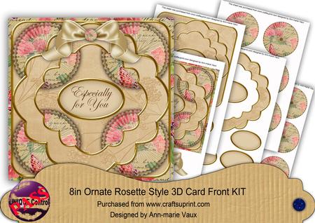 Cream Sweetpea Especially for You 3D Rosette 8in Kit