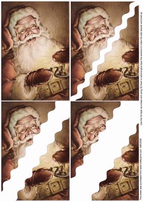 Christmas Jolly Santa Wavy Corner Side Stacker