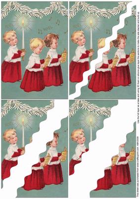 Christmas Cute Choirboys Wavy Corner Side Stackers