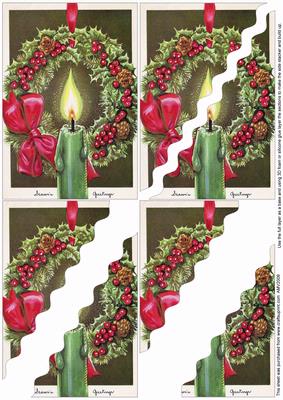 Christmas Festive Wreath Wavy Corner Side Stacker