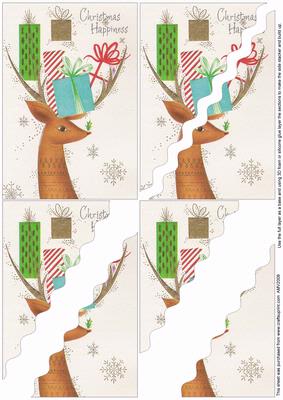 Christmas Reindeer Wavy Corner Side Stacker