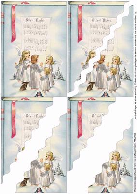 Christmas Silent Night Angels Wavy Corner Side Stacker