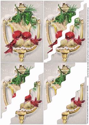 Christmas Love Birds Wavy Corner Side Stacker