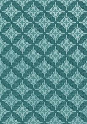 Dusky Teal Ditsy Heart Print A4 Backing Paper