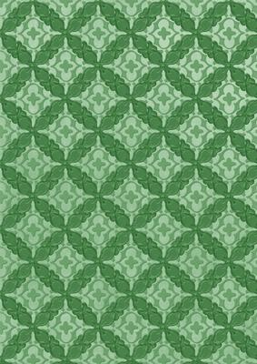 Mid Green Ditsy Heart Print A4 Backing Paper