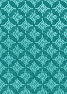 Teal Ditsy Heart Print A4 Backing Paper