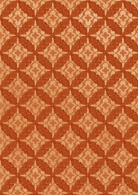 Burnt Orange Ditsy Heart Print A4 Backing Paper